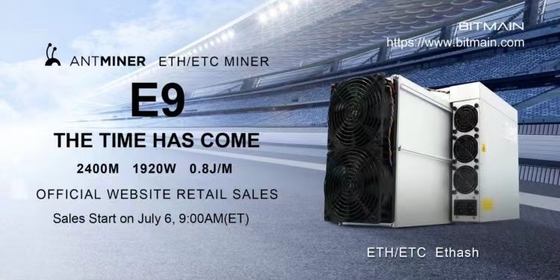 0.8J / M Asic Whatsminer E9Asic قوة الحوسبة 2400M 1920W
