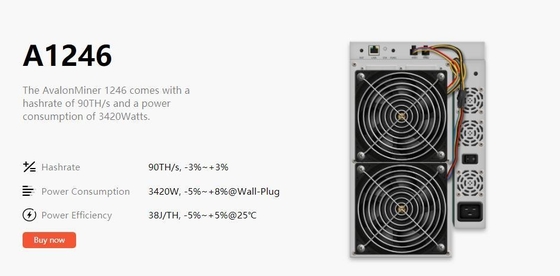 Sha-256 3420W Avalon 1246 90th 3420W 75db 12V إيثرنت