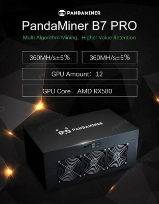 Panda Brand Mdel Eth B7 PRO ماكينة تعدين 360 متر مع 8 بطاقات رسومات